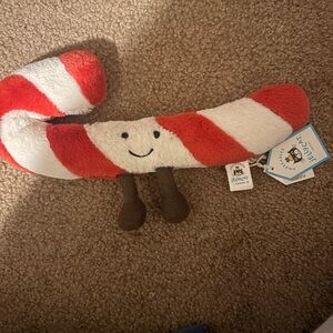 Jellycat Red and White Candy Cane Plush